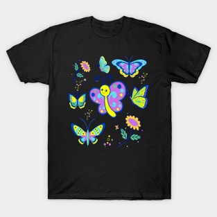 PURPLE BUTTERFLY PATTERNS DUVET COVER PHONE CASES STICKERS AND MORE | KIDS GIRLY DECOR IDEAS T-Shirt